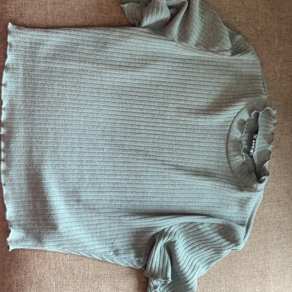 Aqua blue crop top